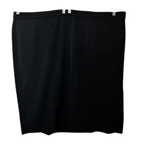 Catherines Curvy Collection Midi Skirt 4X Solid Black Career‎ Work Office New